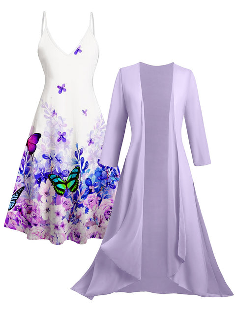 Holiday suspender long skirt Indian style swing skirt two-piece set m302893