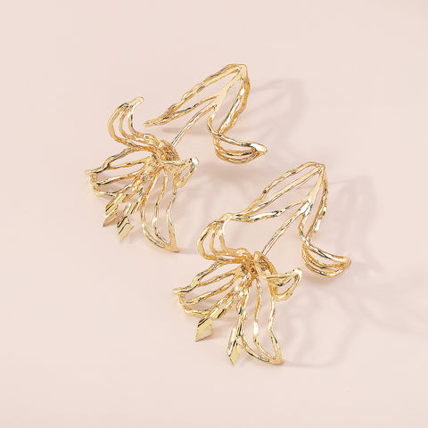 Zhang Light Luxury Hollow Tulip Geometric Earrings M5010565