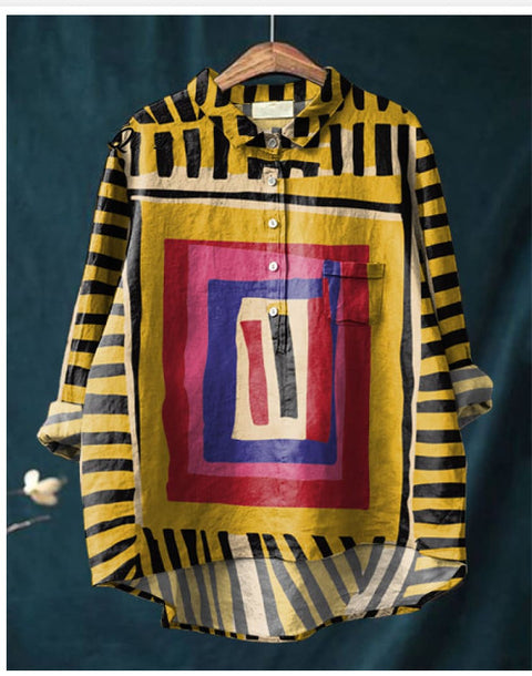 Loose printing crew neck casual large size women's T-shirt m301279