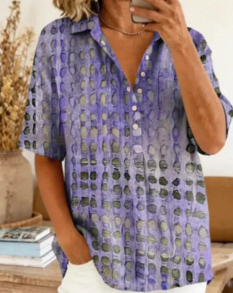 Summer shirt button-down collar pullover top m302960