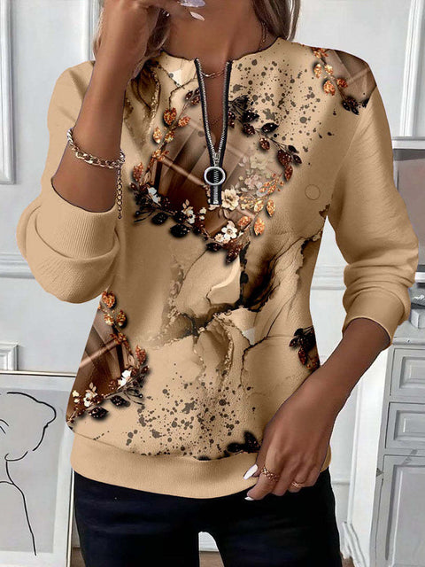Printed sweater casual sweatshirt top m302179