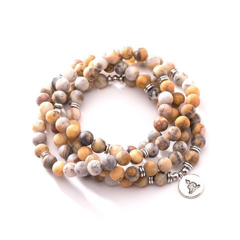 8Mm new Amazon bracelet 108 Buddha beads lotus multi-circle bracelet tree of life pendant item sweater chain m3331309