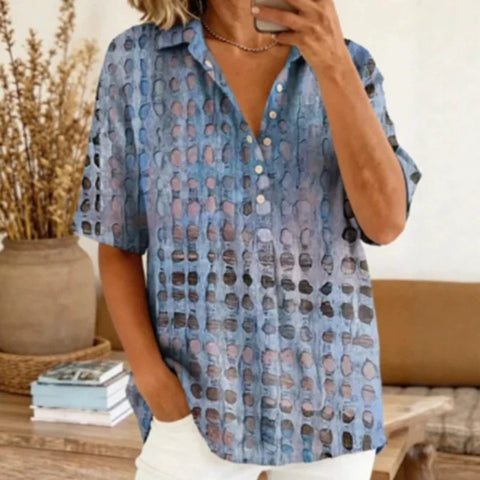 Summer shirt button-down collar pullover top m302960