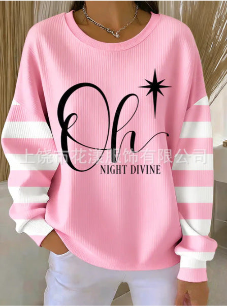 Knitted top snowflake christmas tree mix and match casual commuter sweater m302212