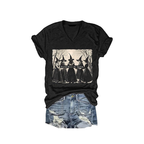 3D digital printing letter series women's V-neck short-sleeved T-shirt m301557