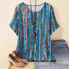 Women's new loose 3D printing round neck casual large size pullover women's clothing m301285