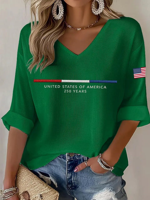 Summer V-neck short-sleeved top 3D digital printing women's casual short-sleeved m302655