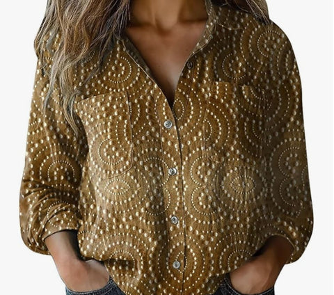 V-neck printed shirt m302770