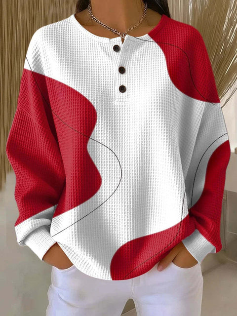 Casual stand-up collar POLO long-sleeved top m302619