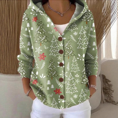 Knitted hooded cardigan sweater jacket fashion women's clothing m302657