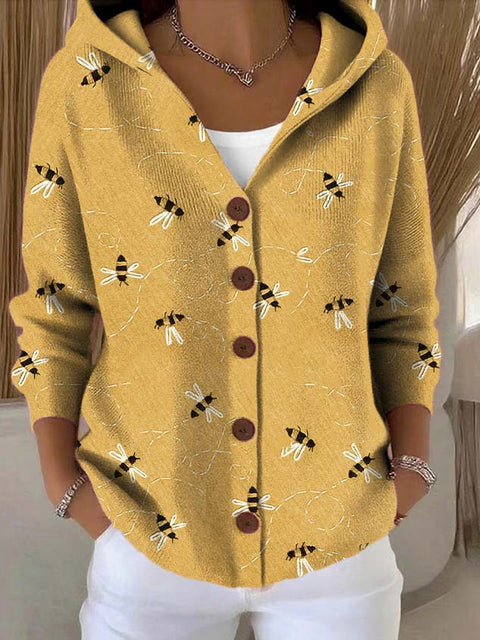 Knitted hooded cardigan sweater jacket fashion women's clothing m302657