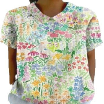 Summer wind short-sleeved printed pullover m301619