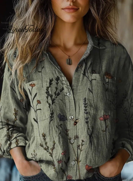 V-neck printed shirt m302770