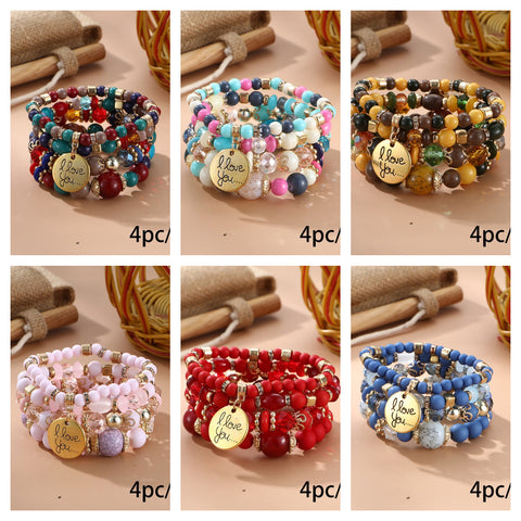 New Bohemian Bracelet Creative Tassel Multi-layer Beaded Bracelet m3331286
