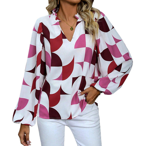 Pullover geometric print shirt m300842