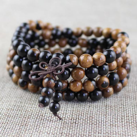 Guofeng 108 bracelets, sandalwood bead bracelets, various handheld Chinese knot rosary beads m3331293
