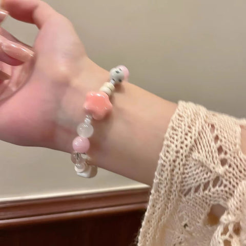 Chinese ceramic beaded bracelet femininity sweet and cute girl bracelet m3331322