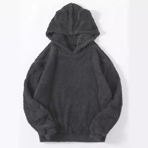 New fluffy rabbit ears hooded thermal sweater sweater m300439