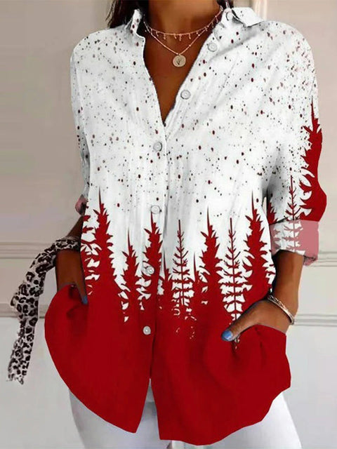 Summer trend long-sleeved shirt flower pattern printing 3D shirt m301226