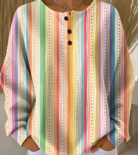 Casual stand-up collar POLO long-sleeved top m302619