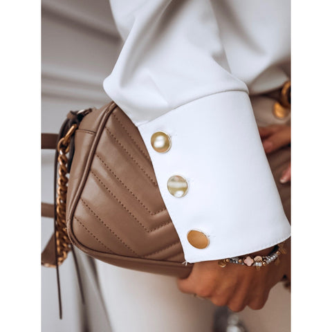 Long sleeve metal buckle shirt m303030