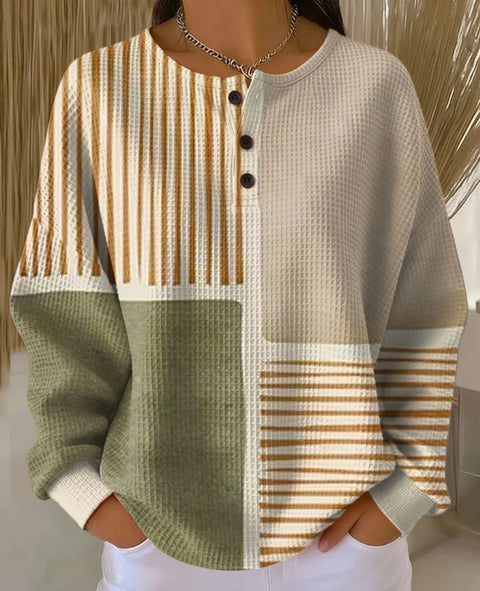 Casual stand-up collar POLO long-sleeved top m302619