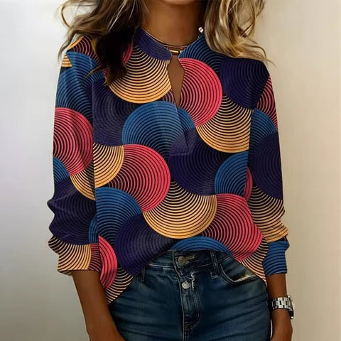 Loose casual long-sleeved top spring and autumn versatile commuter m302798