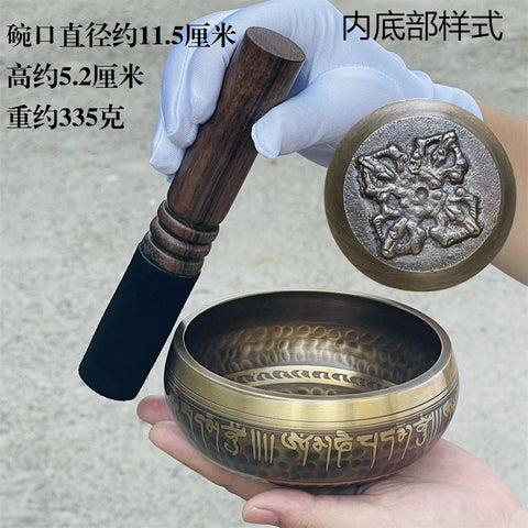 Nepalese handmade copper chime vajra pestle Buddha sound bowl meditation bowl m3331263