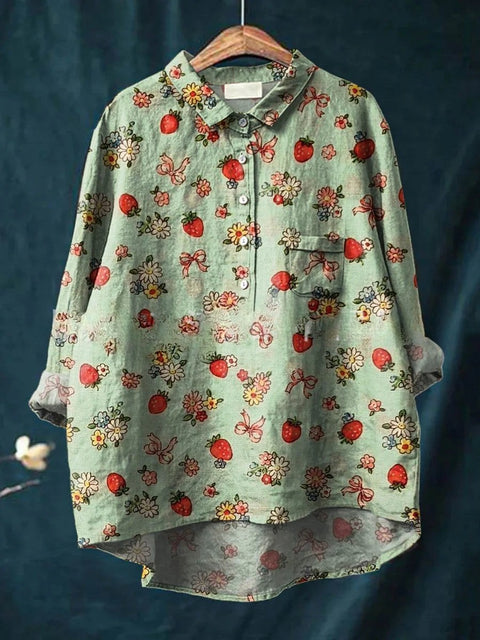 Beauty animal poultry retro print shirt m302888