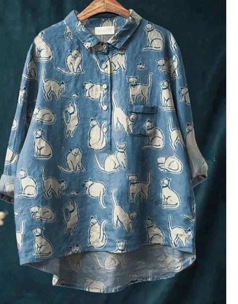 Beauty animal poultry retro print shirt m302888