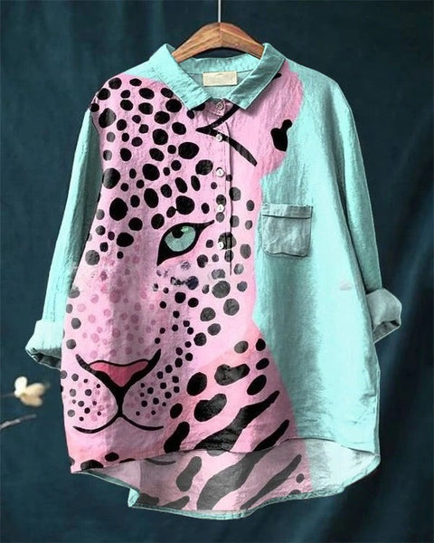 Beauty animal poultry retro print shirt m302888