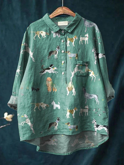Beauty animal poultry retro print shirt m302888
