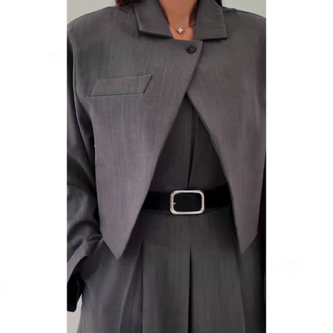 Women's off-the-shoulder jumpsuit jacket-style jacket commuter suit m302300