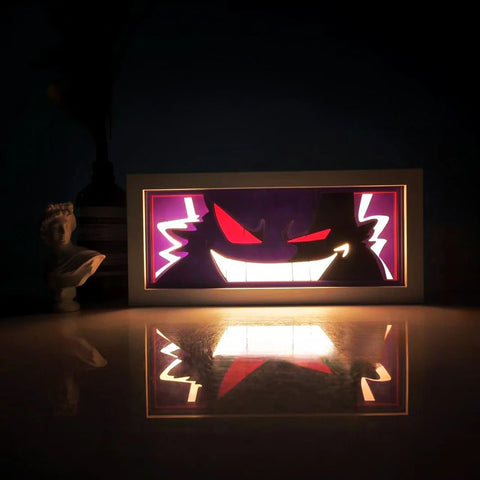 Gengar Paper Carving Lamp Photo Frame