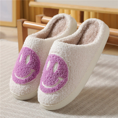 Winter cute cartoon smiling face home cotton slippers m1915010610