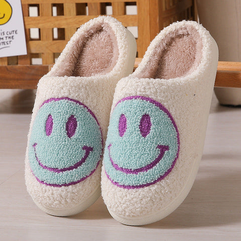 Winter cute cartoon smiling face home cotton slippers m1915010610