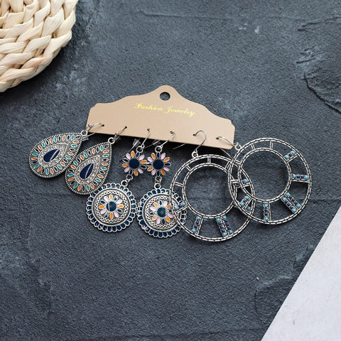 Bohemian ethnic style long earrings m1915010447