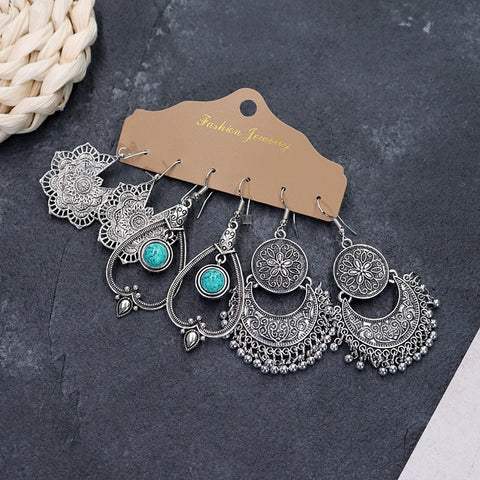 Bohemian ethnic style long earrings m1915010447